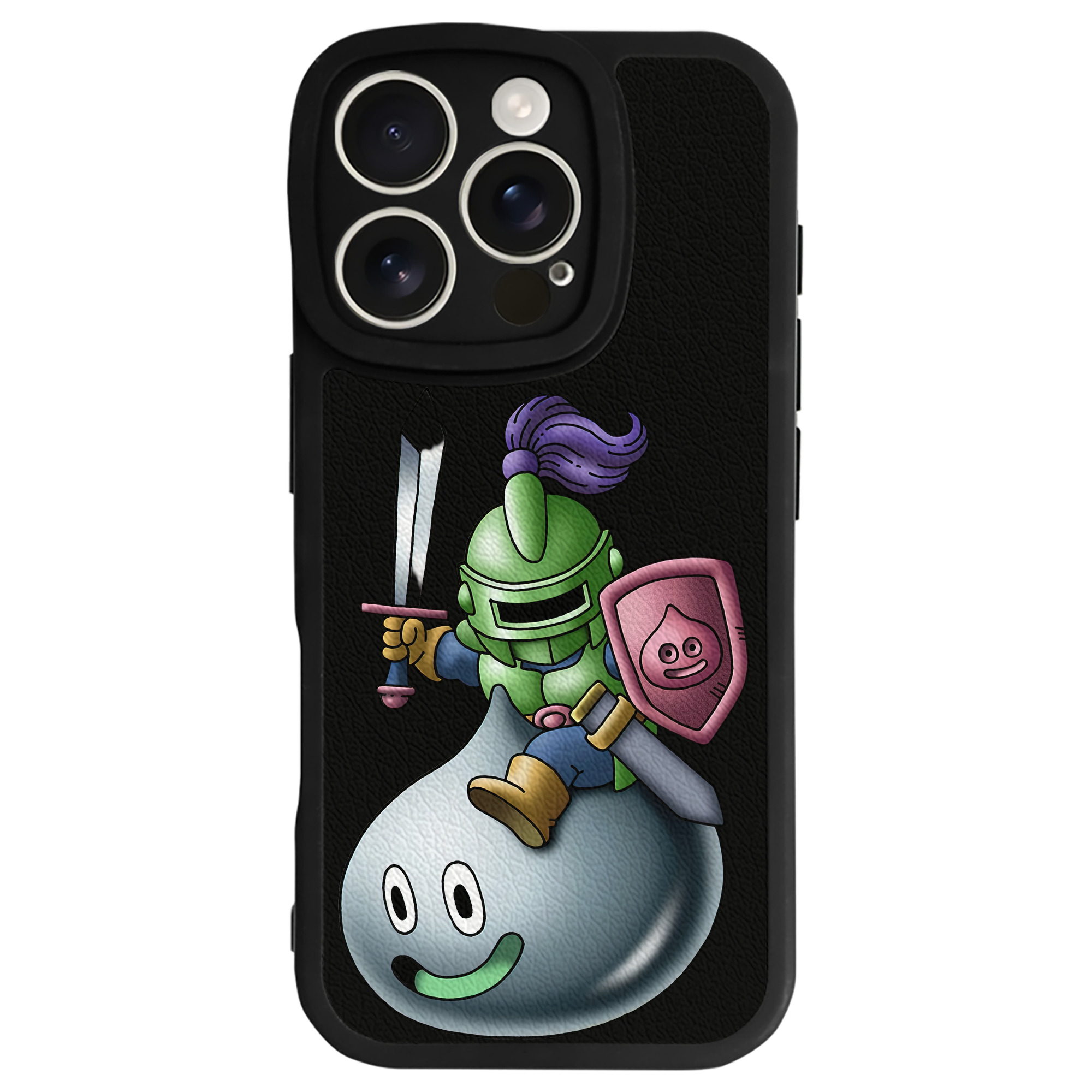 （画像用） ドラゴンクエスト Doragon Kuesuto Dragon Quest 【iPhone 16シリーズ対応】シリコンスマホケース（レザー調） 材質：シリコン
